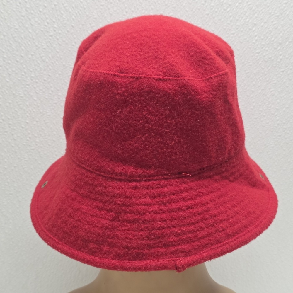 Vintage Baar & Beards Red Wool Blend Bucket Hat Made In Hong Kong - Picture 5 of 12
